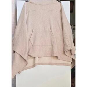 UGG Women Charlynne Poncho Double Knit Fleece Sweater Top Cape Oatmeal XS/S